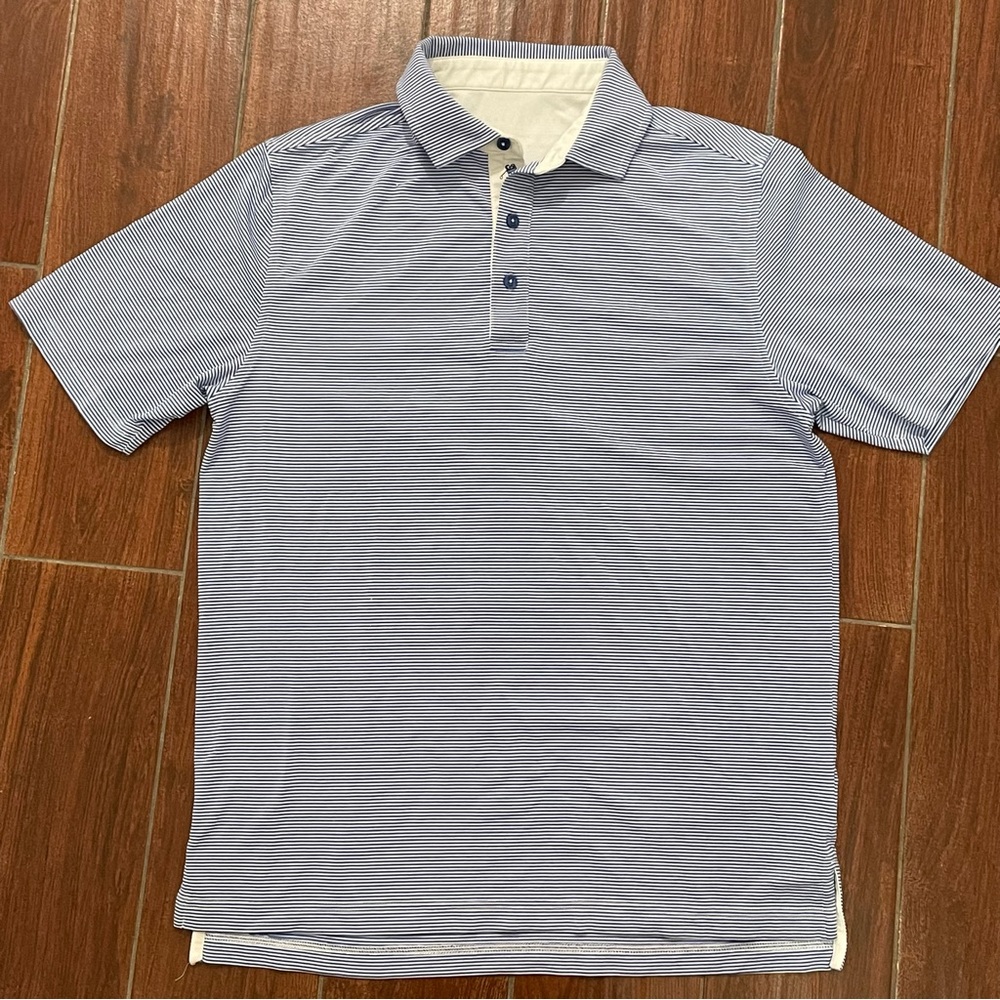 Bobby Jones Navy and White Polo Shirt Size M